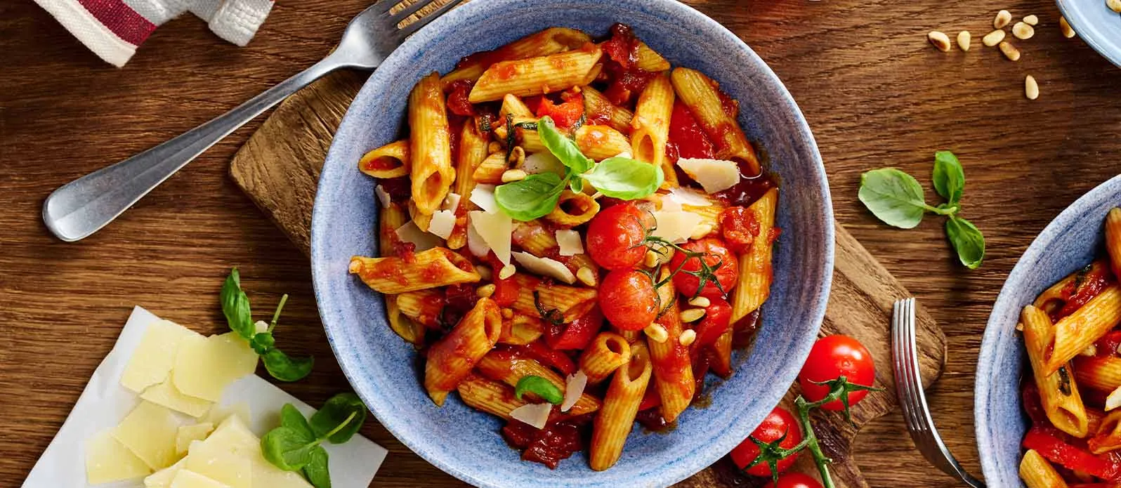 Penne arrabiata au kimchi