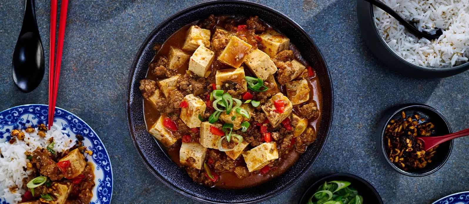 Mapo tofu au bœuf épicé et croustillant de piment