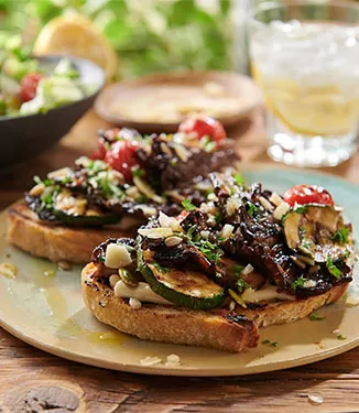 Bruschetta aux champignons Teriyaki