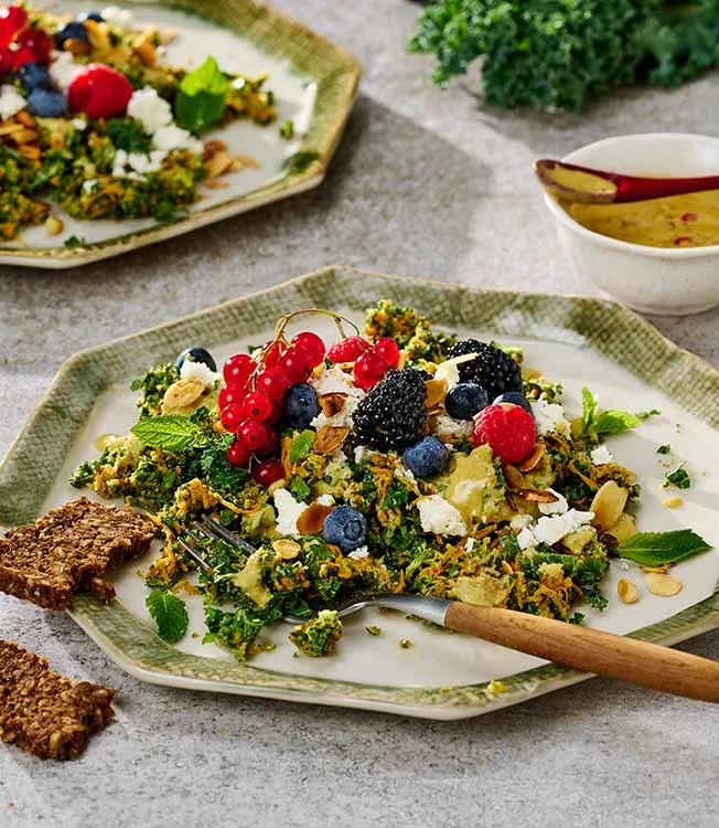 Salade de brocoli au chou frisé et feta