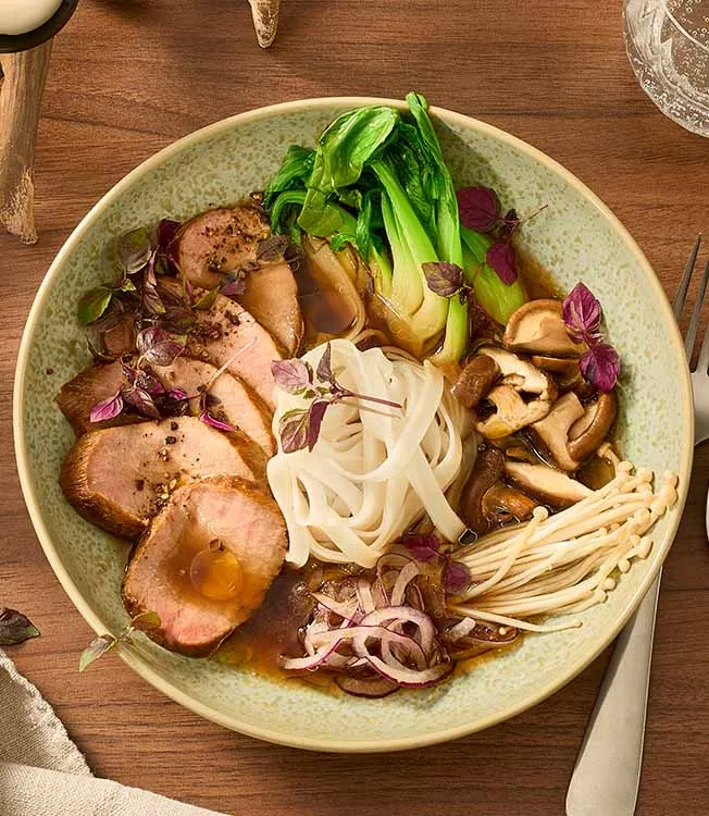 Bouillon de nouilles au sanglier Teriyaki