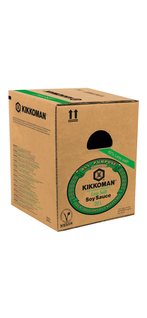 Fermentation naturelle sauce soja à teneur en sel réduite Kikkoman Carton de 20 L