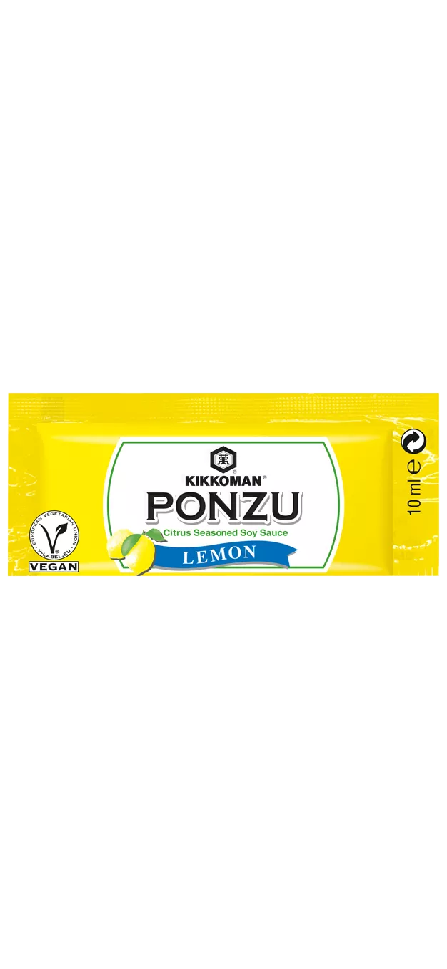 Ponzu - un Mélange de Sauce Soja et Vinaigre, goût Citron Kikkoman Sachet de 10 ml