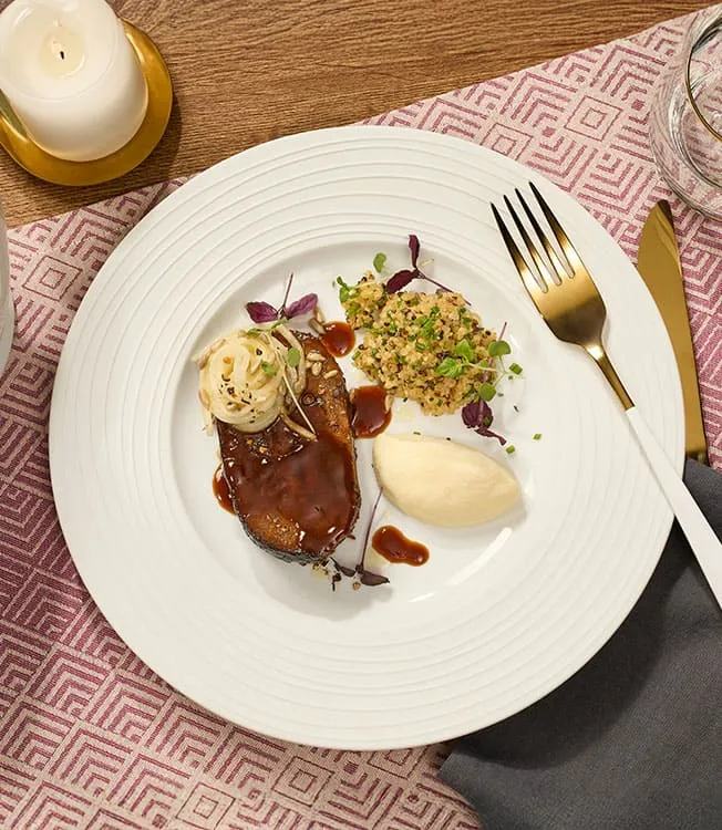 Épaules de bœuf braisé au quinoa et céleri-rave