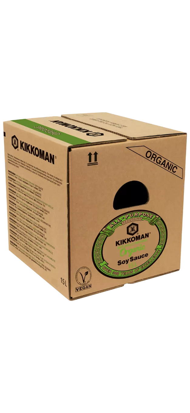 Sauce soja biologique de fermentation naturelle Kikkoman Carton de 15 L