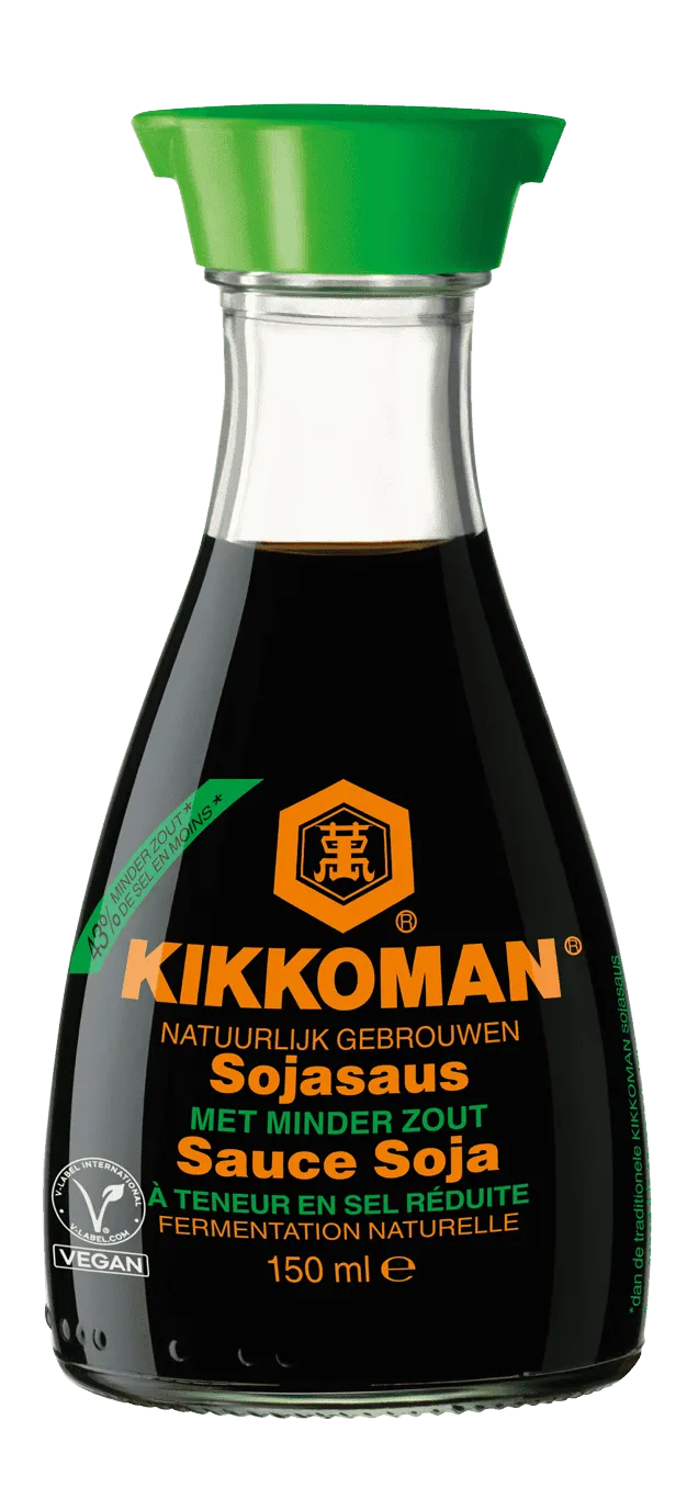 Fermentation naturelle sauce soja à teneur en sel réduite Kikkoman Carafe de 150 ml