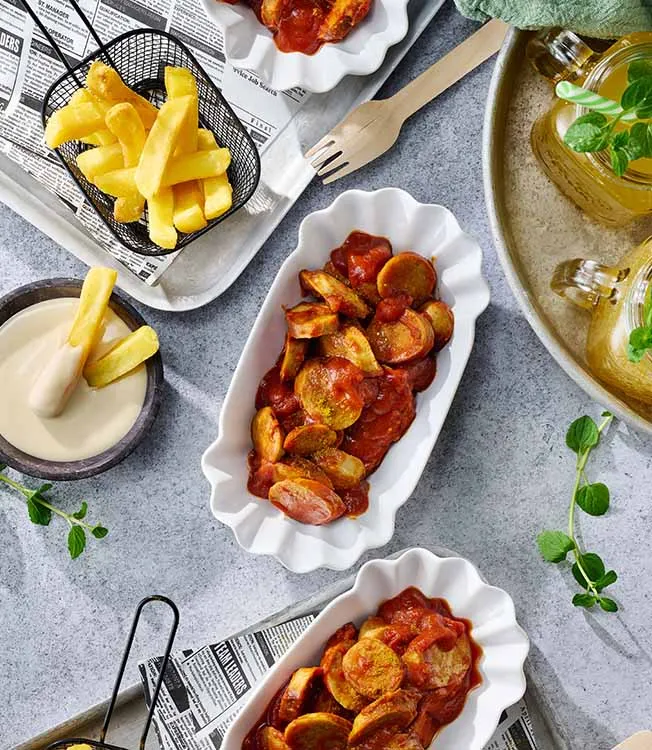 Currywurst à la sauce mayo pimentée