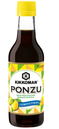 Ponzu - un Mélange de Sauce Soja et Vinaigre, goût Citron Kikkoman