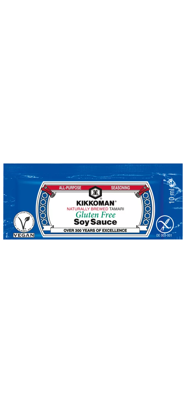 Tamari sauce soja sans gluten fermentation naturelle Kikkoman Sachet de 10 ml