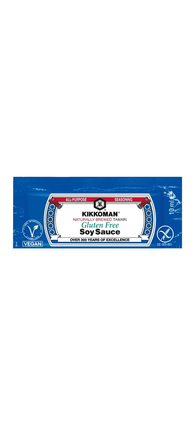 Tamari sauce soja sans gluten fermentation naturelle Kikkoman Sachet de 10 ml