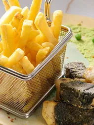 Fish & chips vegan au céleri-rave et pois