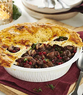 Pie aux marrons et champignons