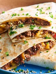 Quesadilla de canard fruité à l’asiatique