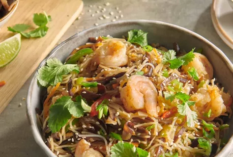 Crevettes Teriyaki aux champignons Mun