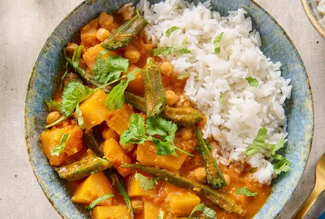 Ragoût de citrouille & gambo au riz