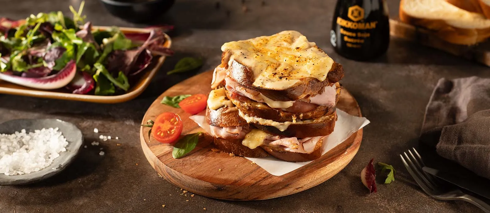 Croque-monsieur à la sauce soja sucrée