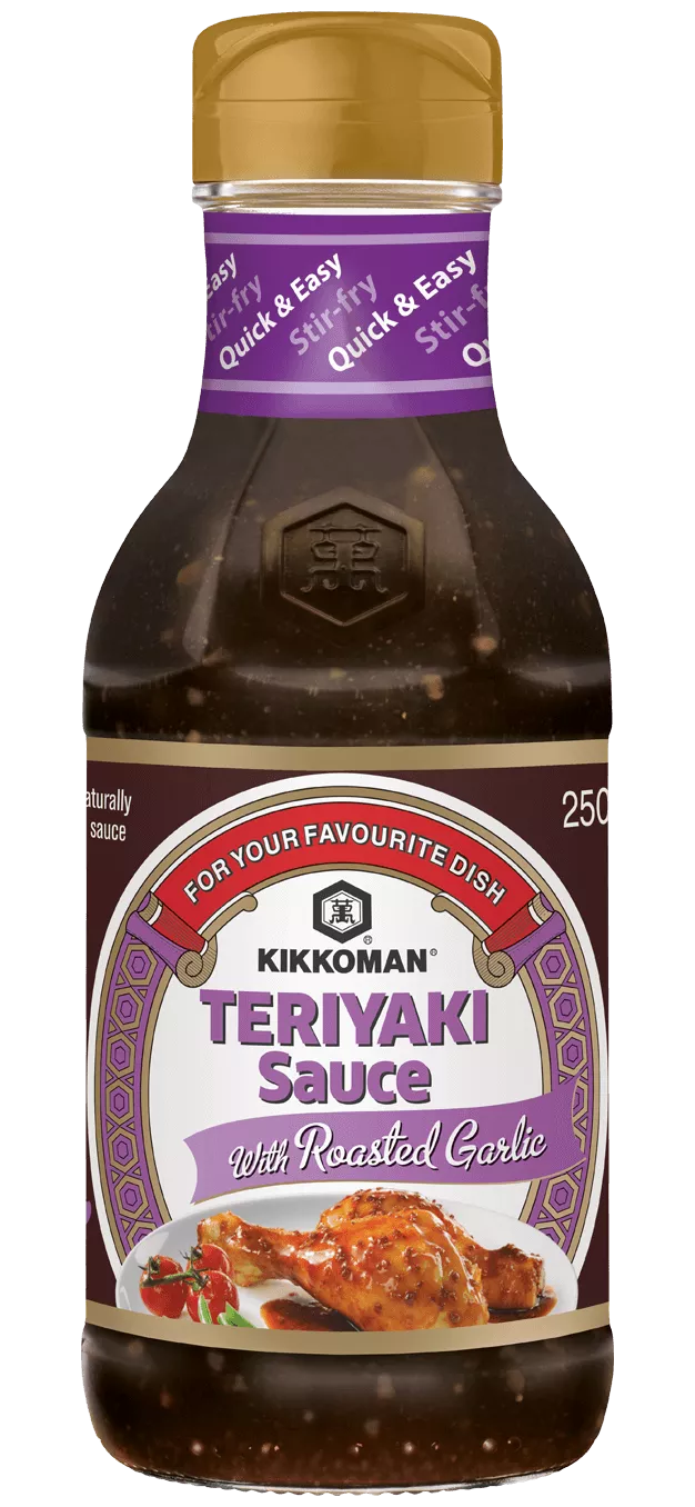 Sauce Teriyaki à l'ail confit Kikkoman Flacon de 250 ml