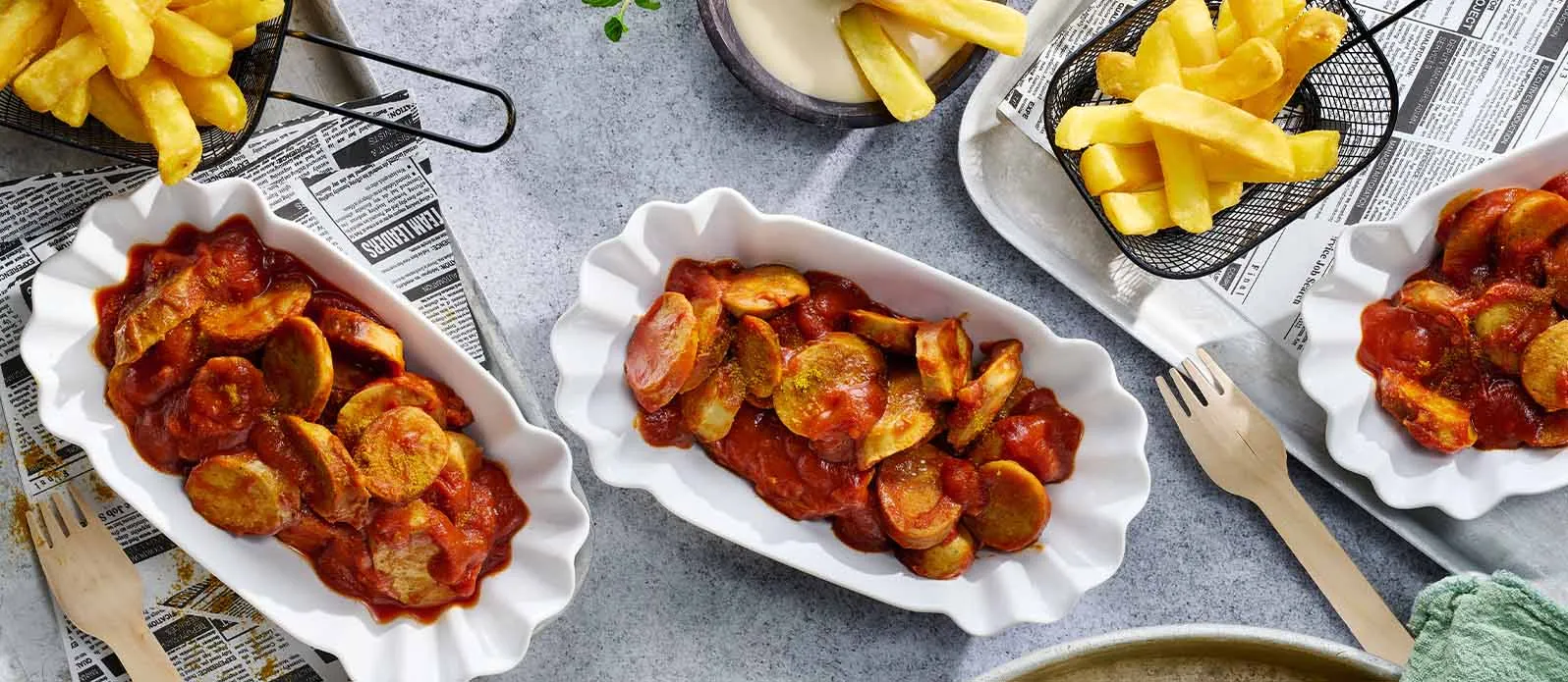 Currywurst à la sauce mayo pimentée