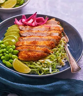 Poke bowl au poulet croustillant