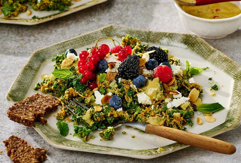 Salade de brocoli au chou frisé et feta