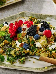 Salade de brocoli au chou frisé et feta