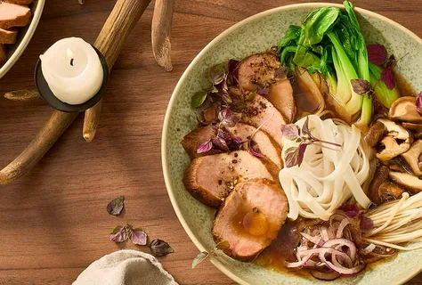 Bouillon de nouilles au sanglier Teriyaki