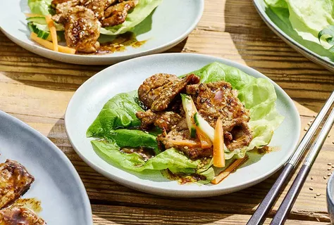 Laitue au porc façon bulgogi