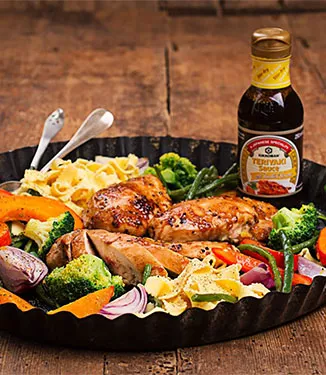 Poulet Teriyaki aux légumes et pâtes