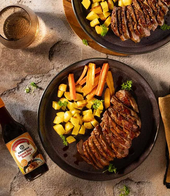 Magret de canard avec glaçage à la sauce soja sucrée
