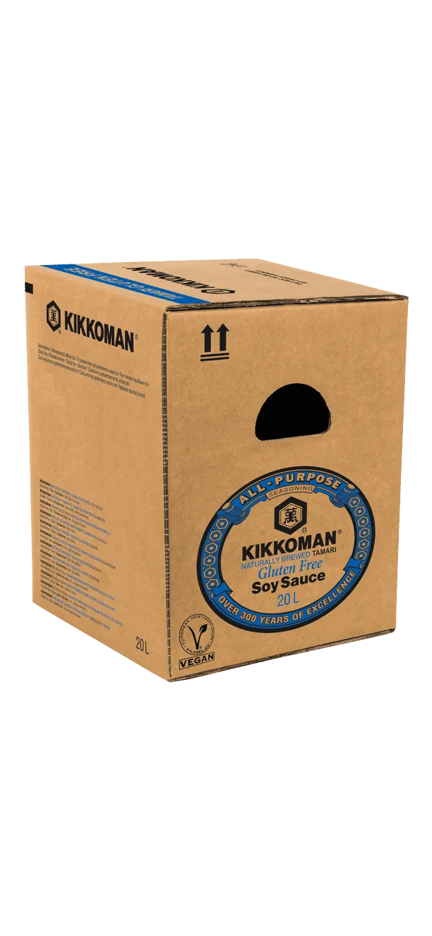 Tamari sauce soja sans gluten fermentation naturelle Kikkoman Carton de 20 L