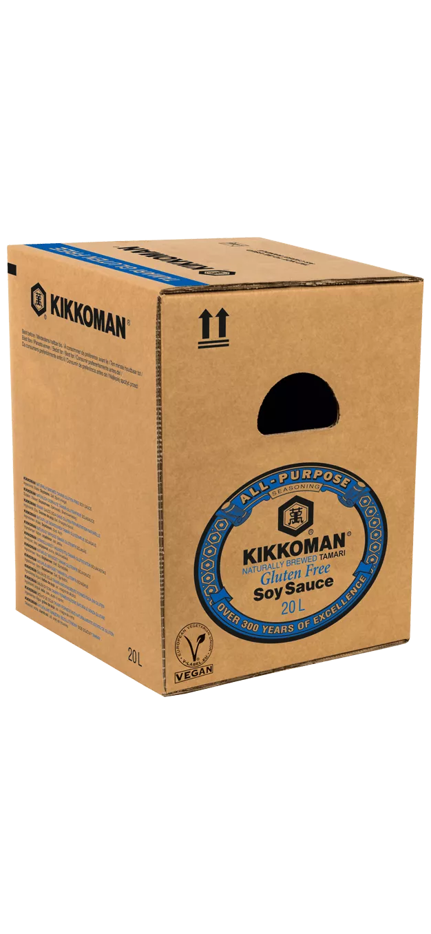 Tamari sauce soja sans gluten fermentation naturelle Kikkoman Carton de 20 L