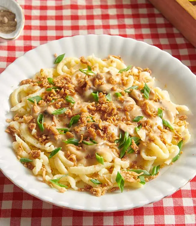 Spaetzle épicées au fromage