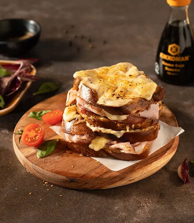 Croque-monsieur à la sauce soja sucrée