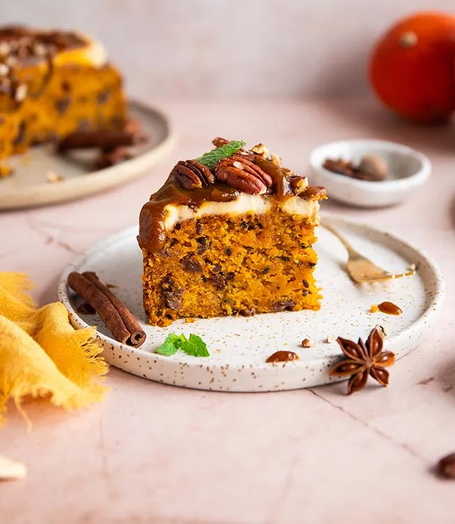 Carrot cake vegan à la crème de noix de cajou