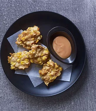 Galettes de tempura au thon et maïs doux