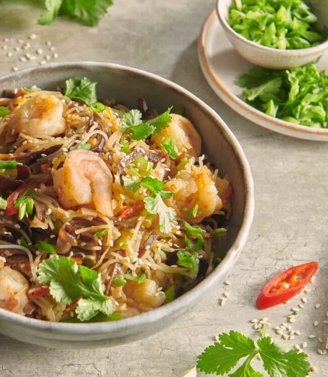 Crevettes Teriyaki aux champignons Mun