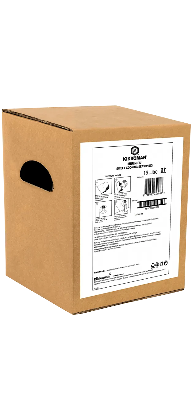 Assaisonnement de cuisine sucré de style Mirin Kikkoman Carton de 19 L