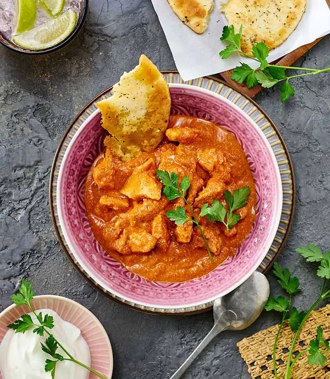 Butter chicken à la sauce ponzu