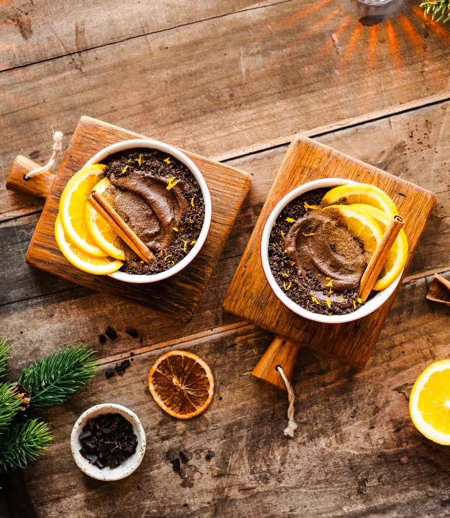 Mousse au chocolat à l’espresso et à l’orange