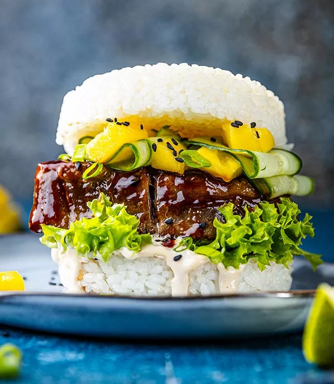 Burger bun de riz au thon