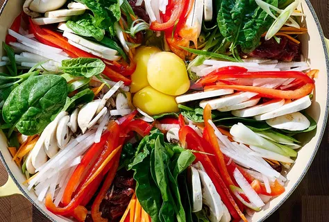 Hot pot coréen jeongol façon sukiyaki