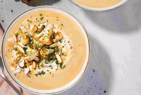 Soupe de chou-fleur grillé