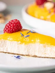 Cheesecake vegan à la mousse de mangue