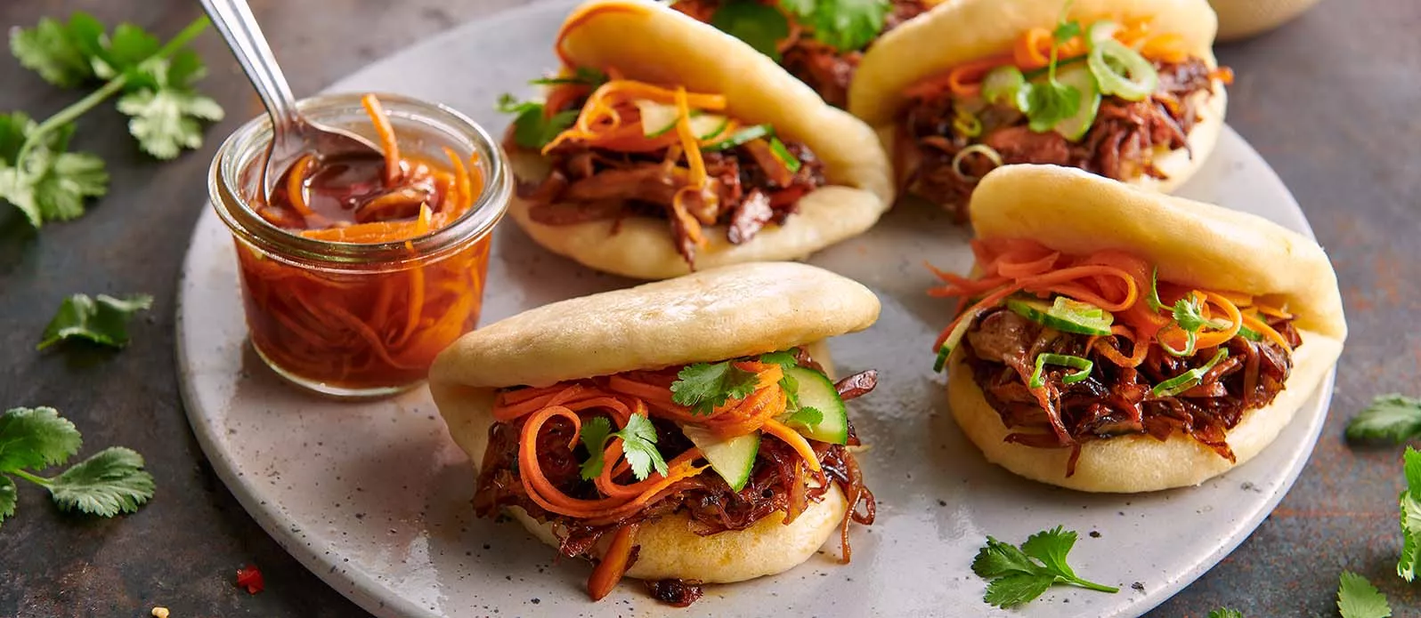 Bao de pleurotes braisées