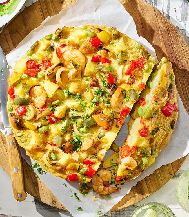 Tortilla aux fruits de mer